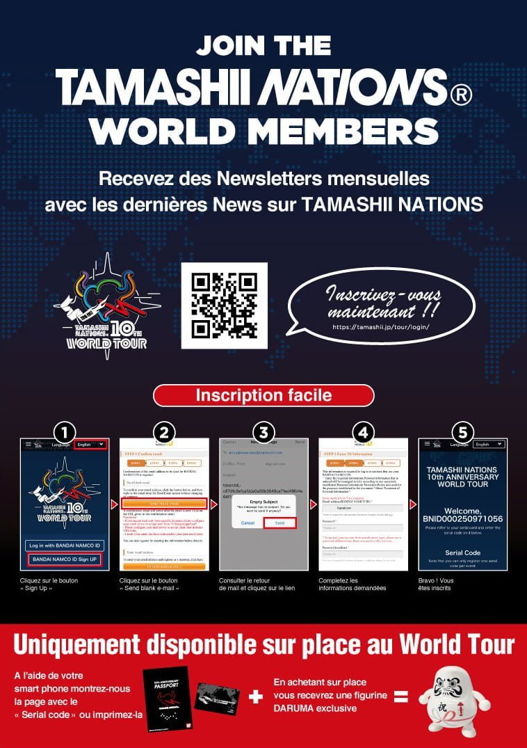 Tamashii Nations World Tour 23 Tamashii Nations : le 10e anniversaire, de passage pour un week-end à Paris !