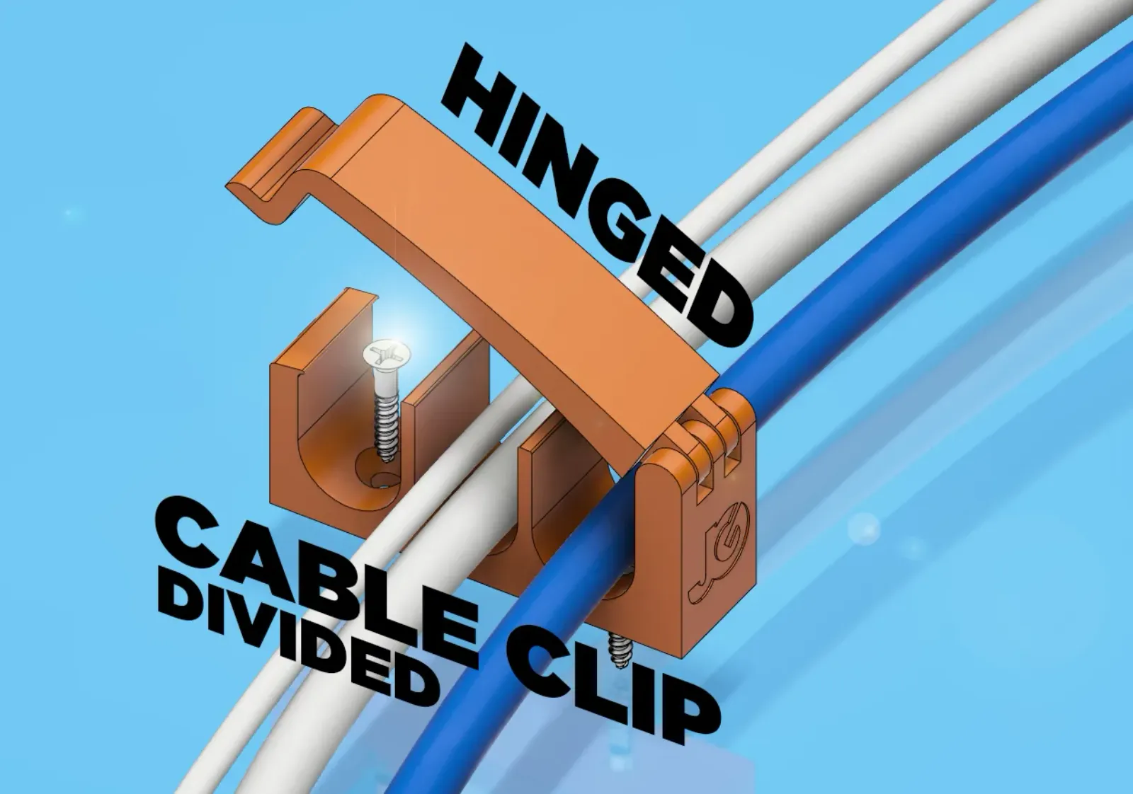 hinged cable clip divided thumbnail 10 impressions 3D à imprimer soit même pour faciliter le quotidien !