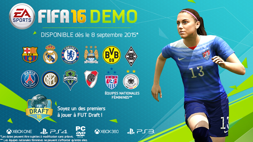 fifa16 demo logo FIFA 16 : démo jouable à partir du 8 septembre !