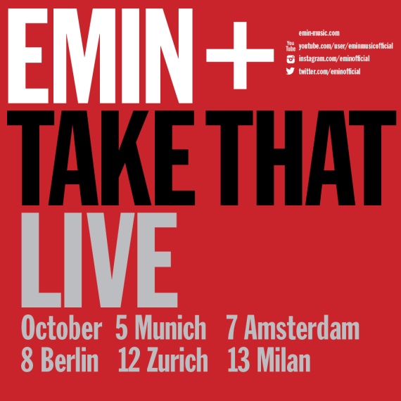 EminTakeThat Emin : son single "Boomerang" feat. Nile Rodgers et en tournée avec Take That !