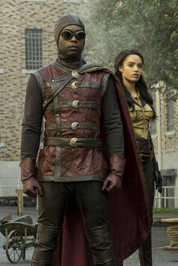 DC's Legends of Tomorrow --"The Justice Society of America"-- Image LGN202a_0012.jpg -- Pictured: (L-R): Kwesi Ameyaw as Dr. Mid-Nite and Maisie Richardson- Sellers as Amaya Jiwe/Vixen -- Photo: Katie Yu/The CW -- ÃÂ© 2016 The CW Network, LLC. All Rights Reserved.