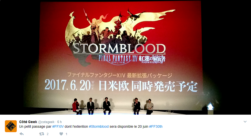 Tweet FF XIV Stormblood