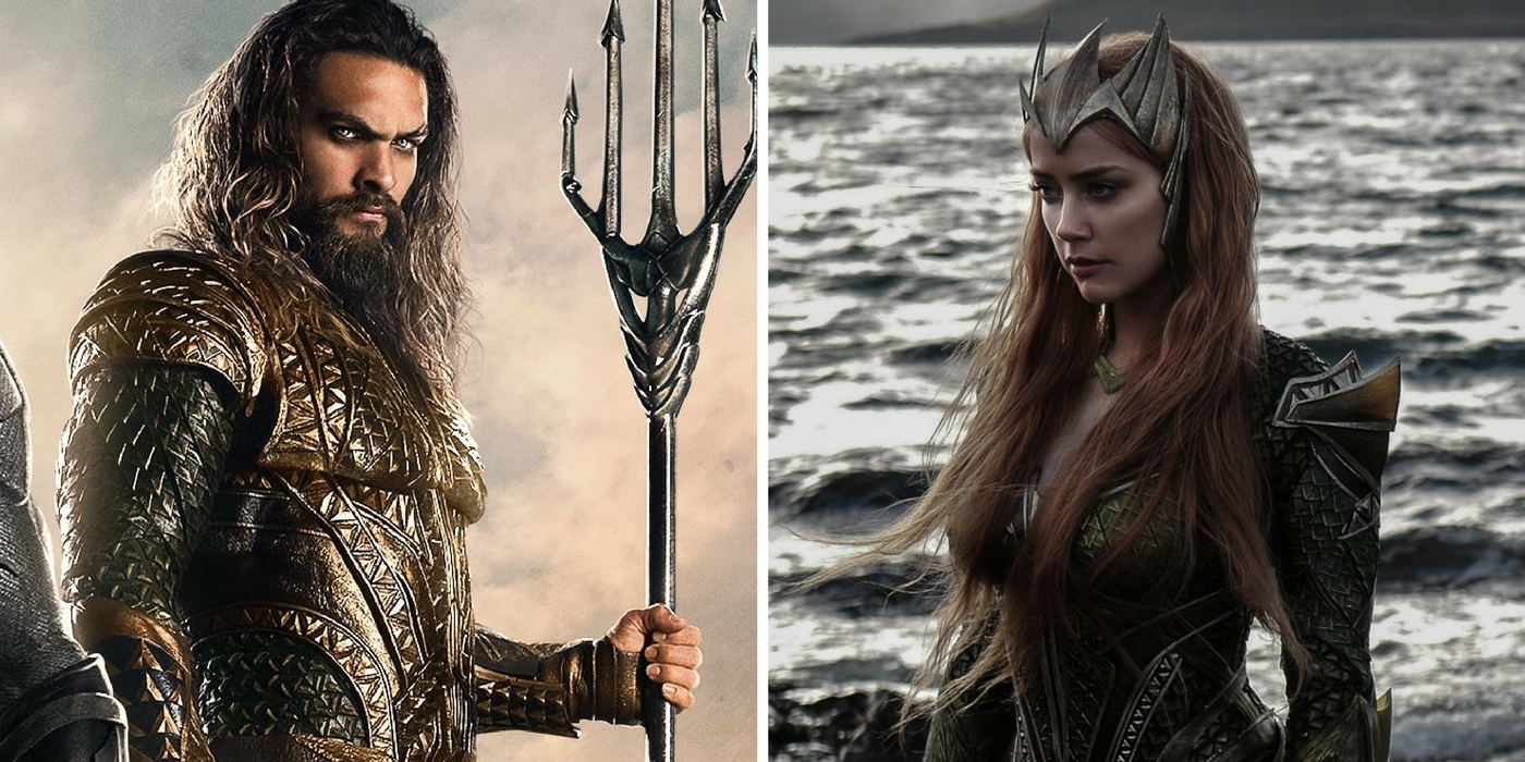 Aquaman (Jason Momoa) et sa petite amie Mera (Amber Heard)