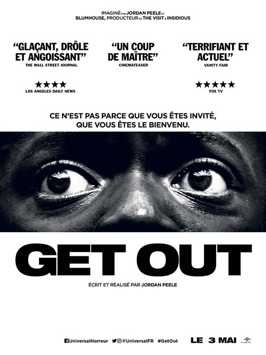 get out affiche Critique "Get Out" de Jordan Perle : Une oeuvre diablement efficace !
