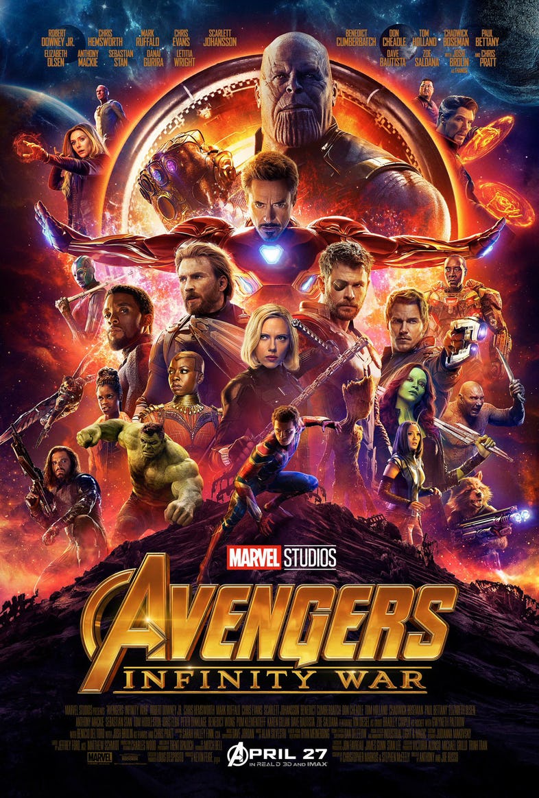 Avengers Infinity War poster with Thanos
