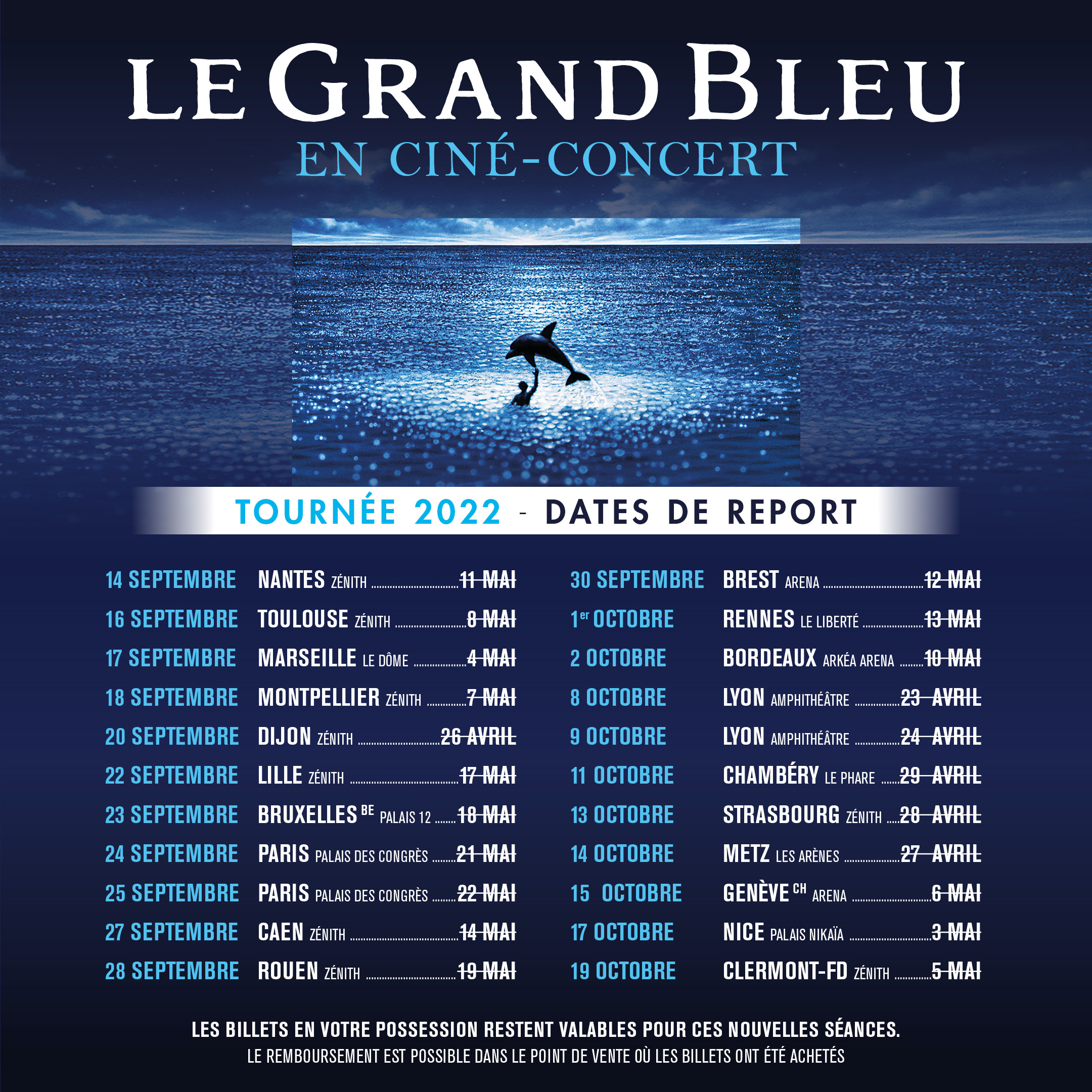 Le Grand Bleu en ciné-concert - tournée 2022 dans toute la France