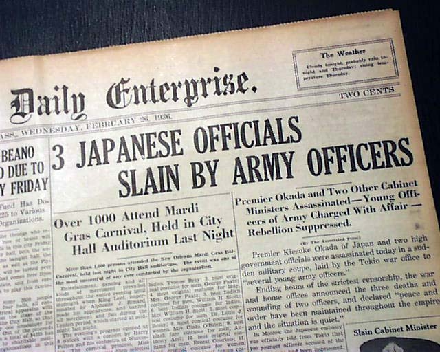 The Far east Incident l'incident du 26 février 1936
