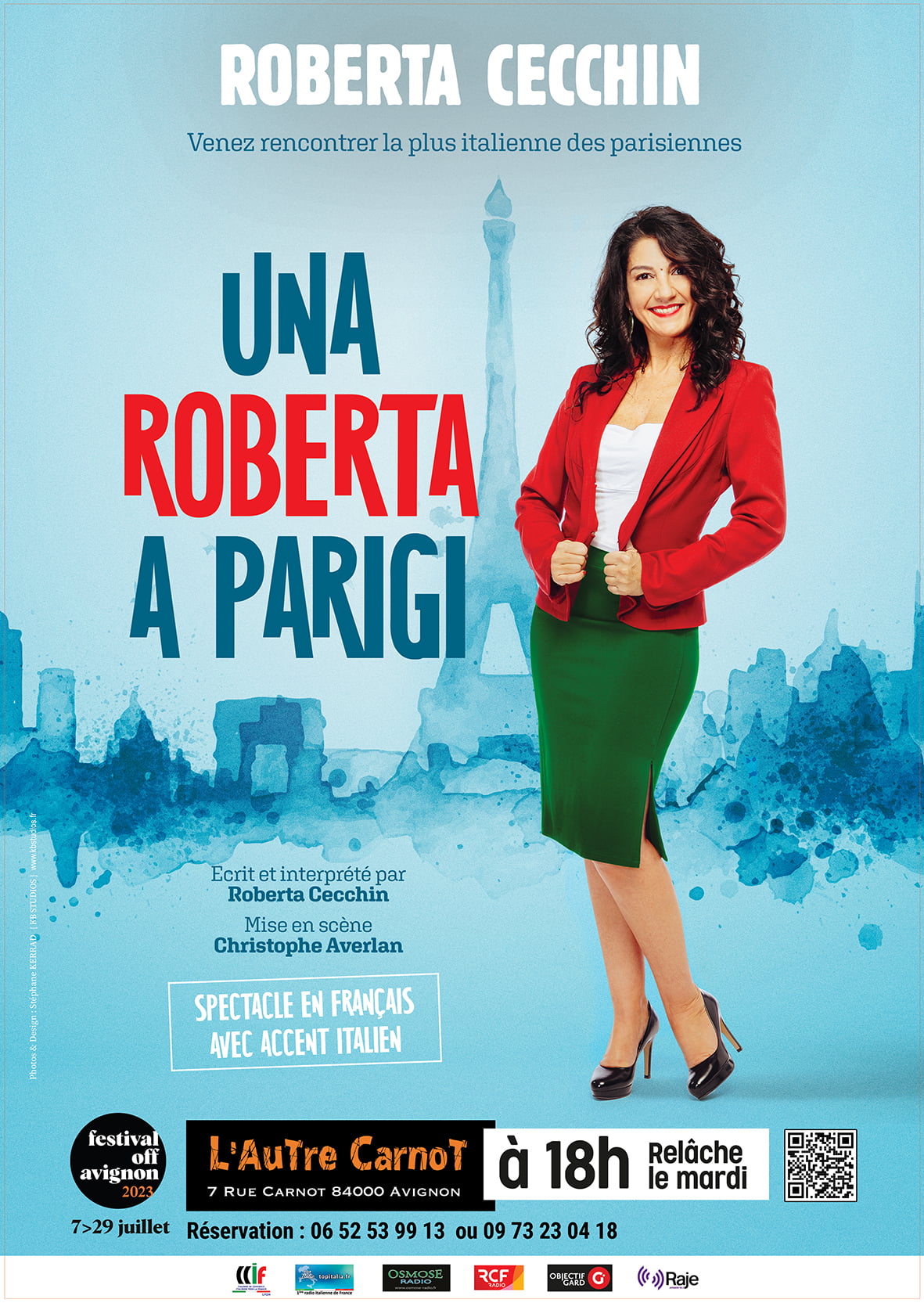 AFFICHE AV Digit PRO 2023 radio ALL 1 Roberta Cecchin : Une Italienne déchaîne les rires à Avignon avec son spectacle explosif