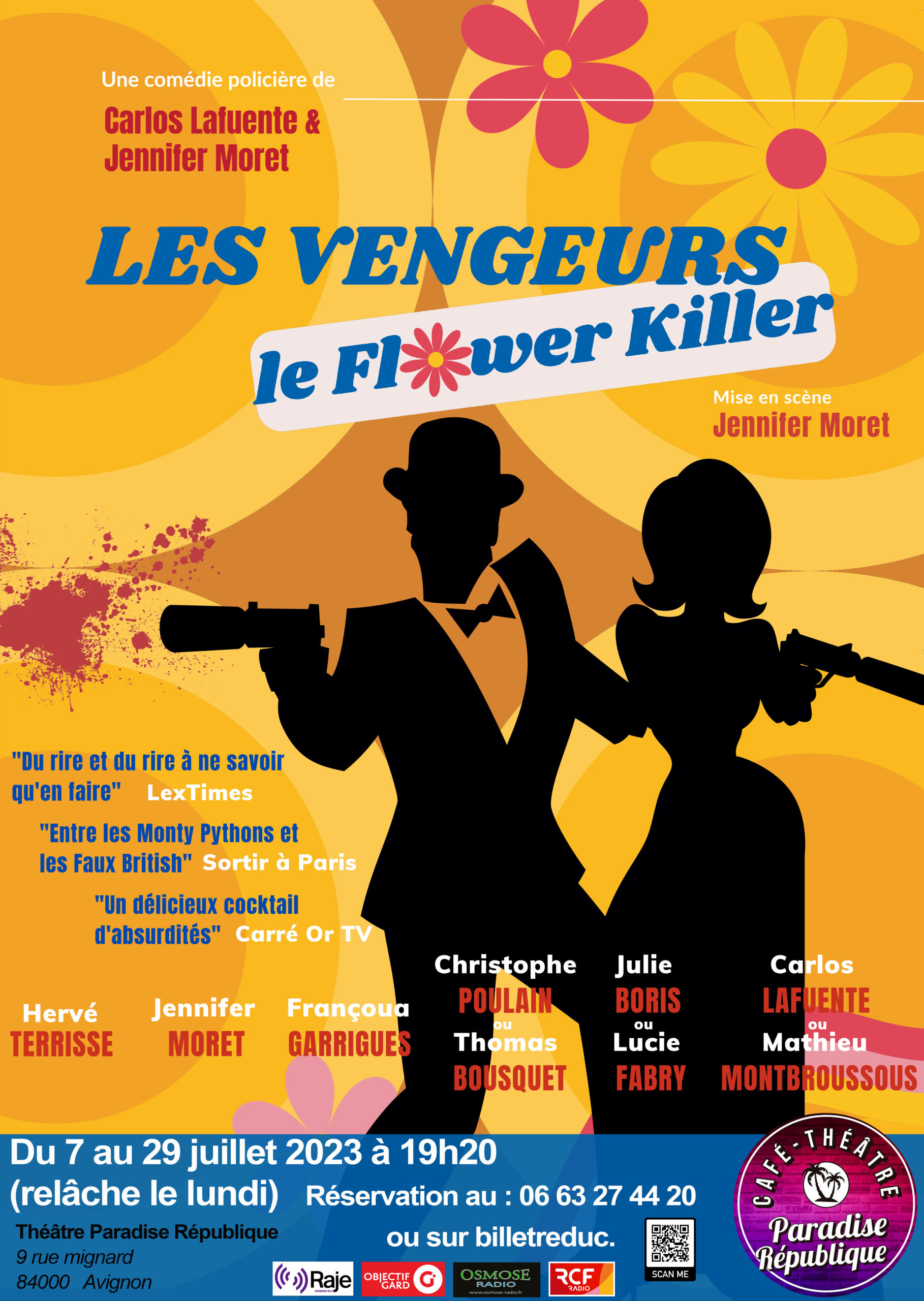 Affiche Avignon diffusion 1 scaled Les Vengeurs - Le flower killer : Une comédie policière déjantée qui captive le public